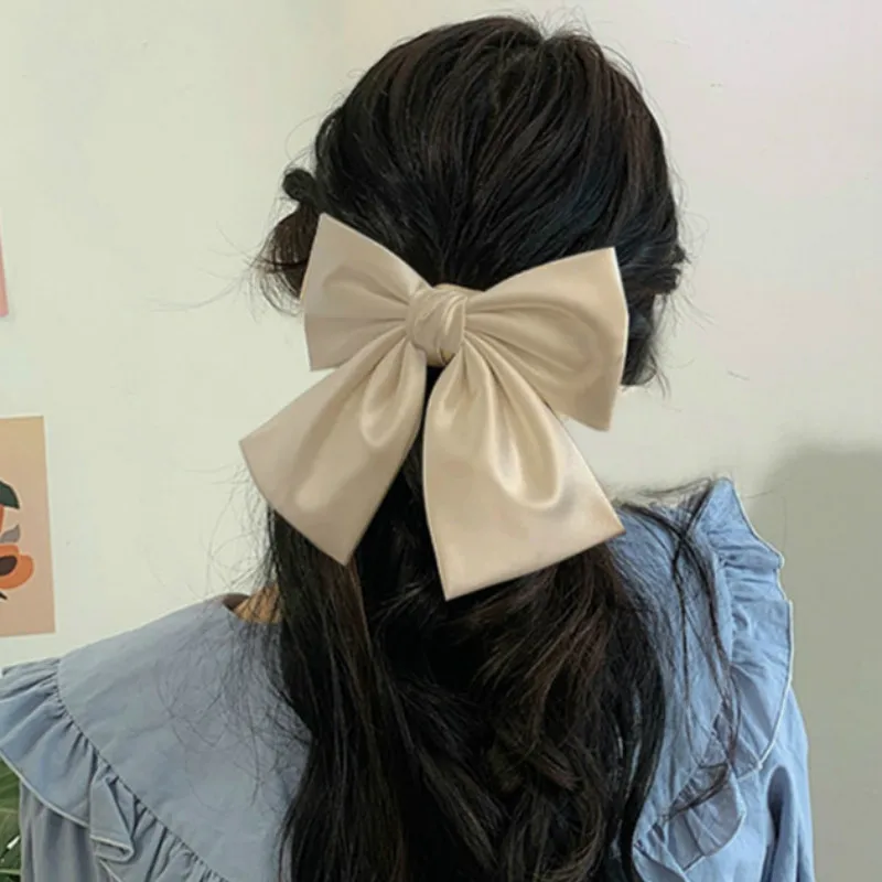 Top Trends: Oversized Bow Hair Accessories Fashion Satin Ribbon Hairpins Big Bow Hairpins Women Girls Satin Ladies Hairpins Cute Shoppable Styles