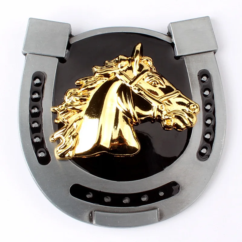 Top Trends: Equestrian Theme Belt Buckle Golden Horse Head Buckle Belt DIY Components Shoppable Styles