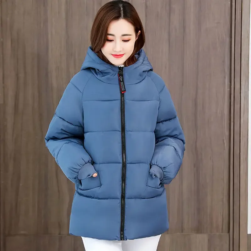 Top Trends: 2023 Oversize 8XL Winter Coat Parkas Women Puffer Jacket Thick Warm Coat Long Sleeve Casual Loose Outerwear Snowwear Solid Shoppable Styles - Image 4