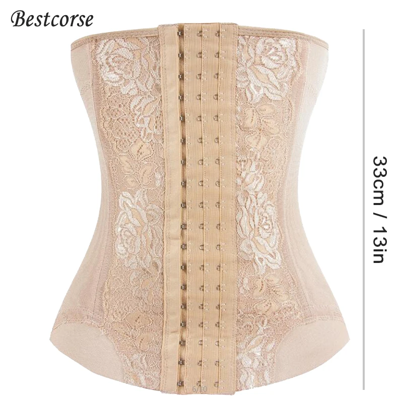 Top Trends: XS Girdle Body Shaper For Women Slimming Belt Breathable Waist Trainer With Hooks Steel Bone Corset Tummy Long Gaine Post Partum Shoppable Styles