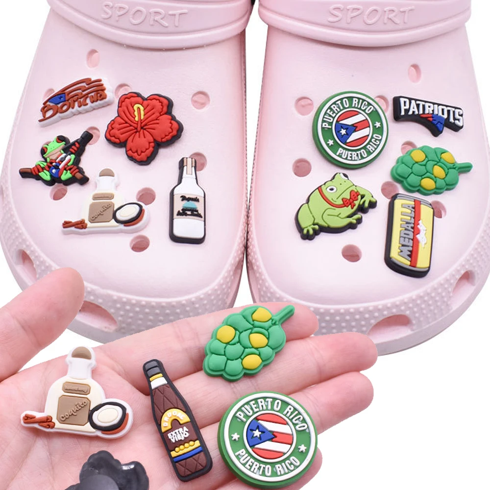 Top Trends: Wholesale 1pcs PVC Shoe Accessories For Crocs Charms Mexican Badge Women Clogs Buckle Kids Pins Decoration Jeans Wristbands Shoppable Styles