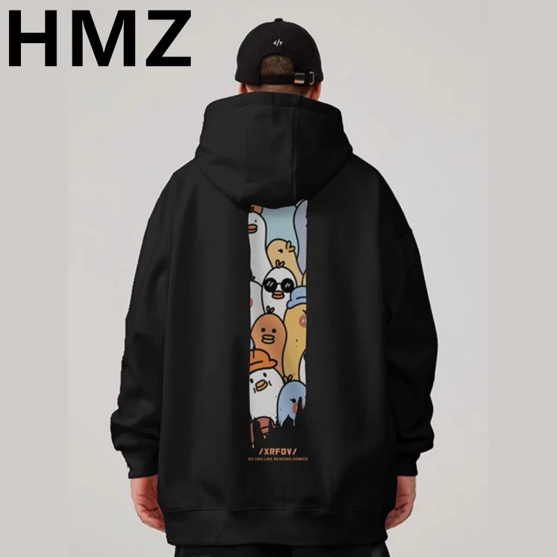 Top Trends: HMZ Winter Hip Hop Hoodie Streetwear Sweatshirt 2023 Men Cartoon Print Harajuku Hoodie Autumn Cotton Hooded Pullover Sweat Shirt Shoppable Styles