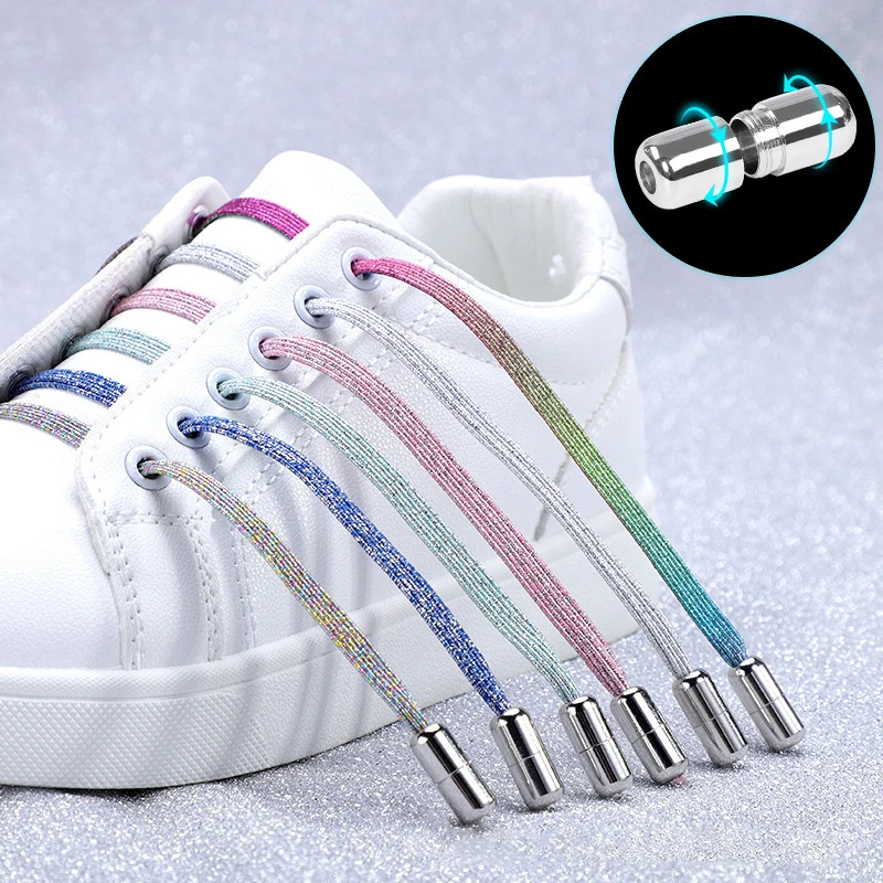 Top Trends: 1Pair Multicolor Elastic Laces Sneaker Quick Quick Release Shoelaces Without Ties Capsule Locks Kids Adult Casual Shoes Laces Shoppable Styles - Image 3