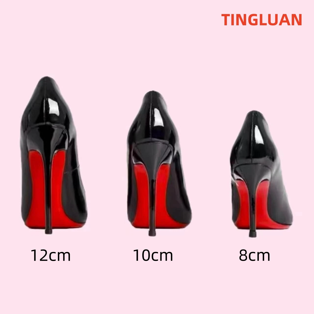 Top Trends: Women High Heel Shoes Red Shiny Bottoms Brand Pumps Nude Black Patent Leather 8cm 10cm 12cm Sexy Pointed Toe Wedding Shoes 34-44 Shoppable Styles