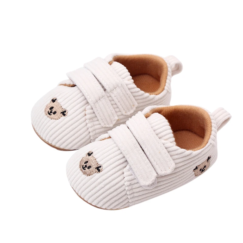 Top Trends: BeQeuewll Baby Girls Boys Suede Shoes Anti-Slip Soft Sole Cartoon Bear Shoes Toddler First Walking Shoes For 3-11 Months Shoppable Styles - Image 4