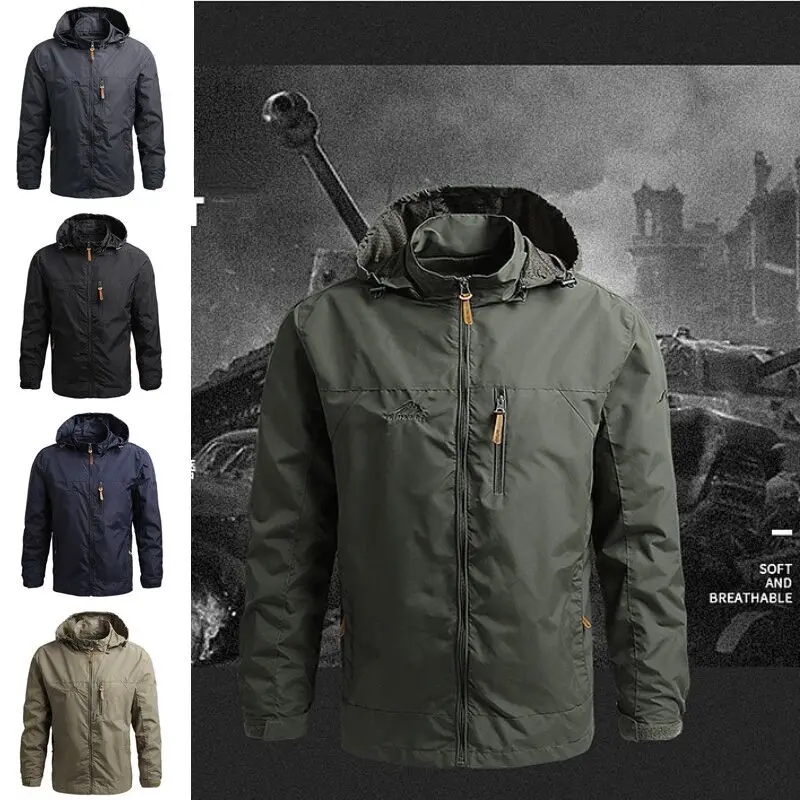 Top Trends: Men Windbreaker Military Field Jackets Outerwear Mens Spring Autumn Waterproof Flight Pilot Coat Hoodie Men Hunting Army Clothes Shoppable Styles