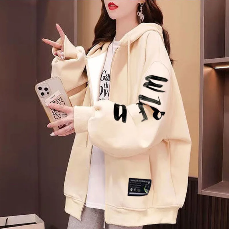 Top Trends: Fashion Hooded Spliced Zipper Printed Hoodies Female Clothing 2023 Winter New Casual Tops Loose All-match Sweatshirts Shoppable Styles