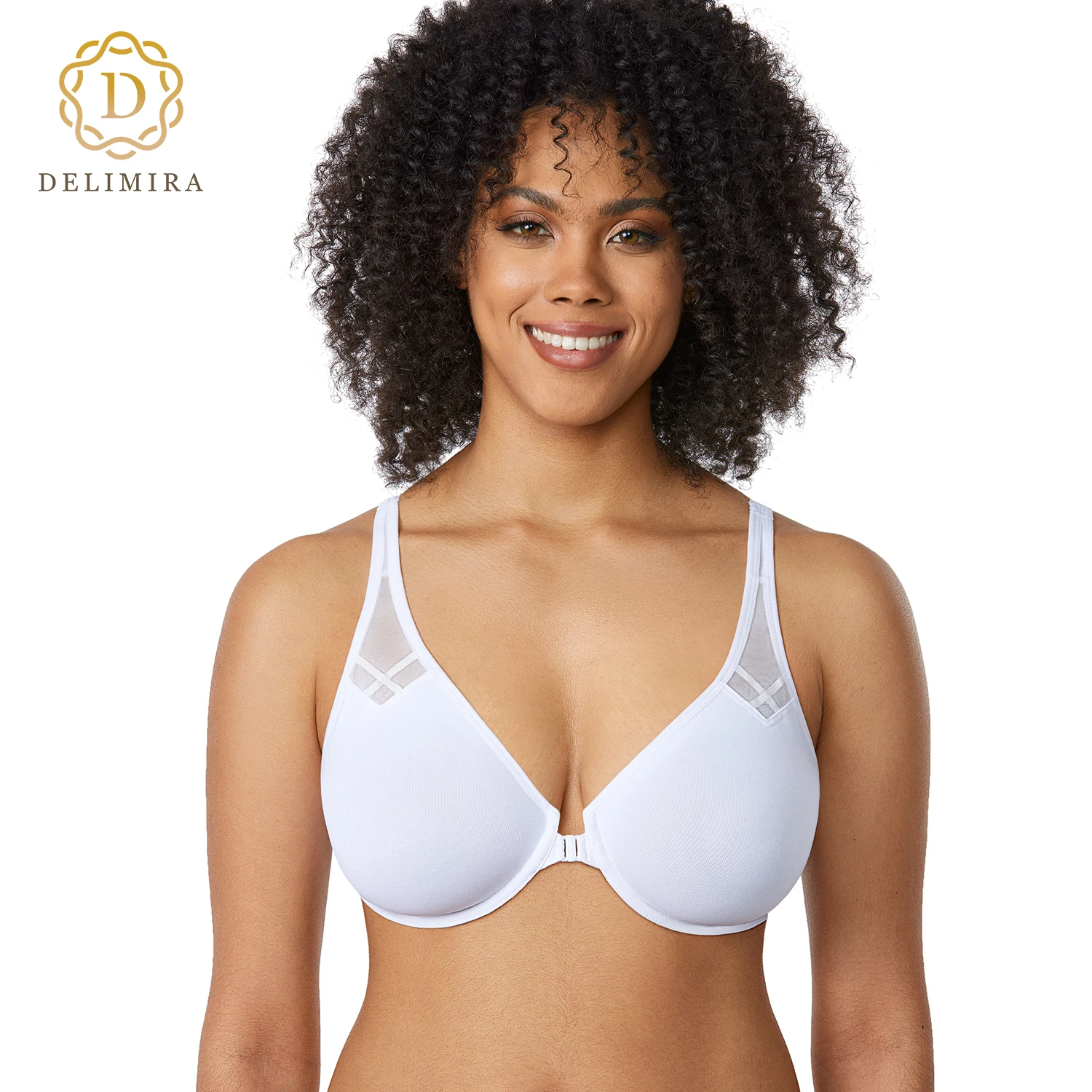 Top Trends: Delimira Women's New Full Coverage Non Padded Seamless Underwire Racerback Front Close Bra Shoppable Styles