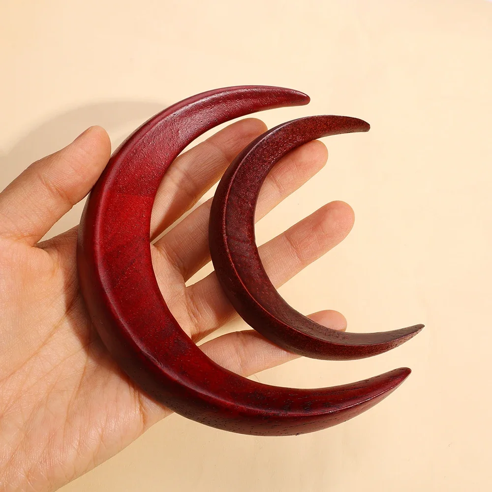 Top Trends: Crescent Moon Hair Fork Ramadan Hand Carved Wooden Hair Sticks For Women Long Hair Comb Hair Styling Fashion Hair Accessories Shoppable Styles - Image 5