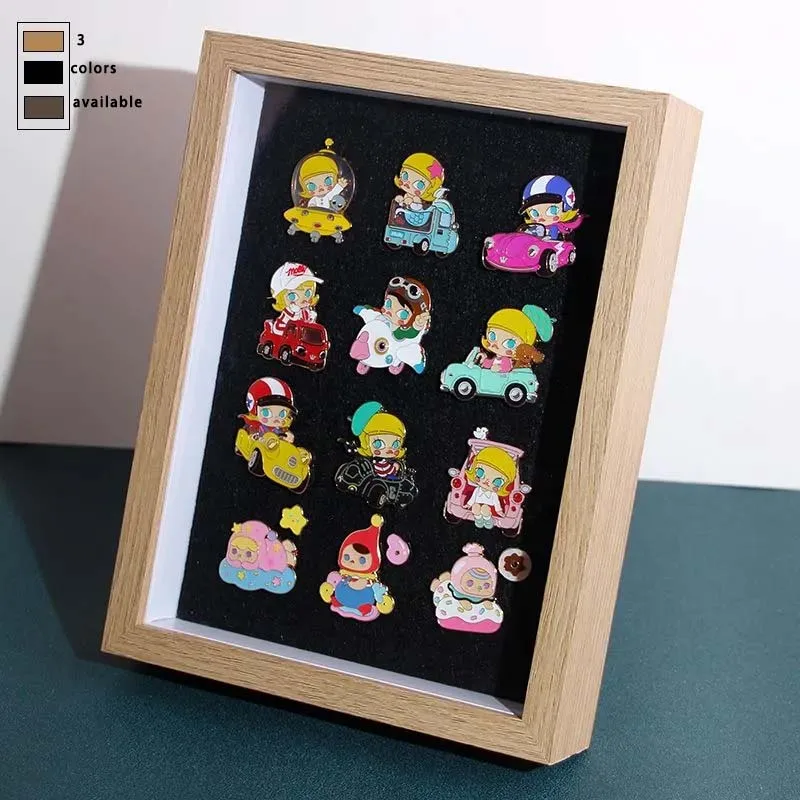 Top Trends: Brooch Storage Photo Frame Metal Badge Collection Medal Organize Storage School Pin Box Dust-proof Display Frame Decor Gift Shoppable Styles