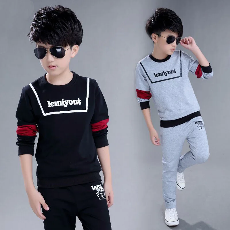 Top Trends: Spring Letter Children Clothing Sets Sweatshirt+ Pants Sets Teen Casual Tracksuit Clothes Kid Boy Long Sleeve Autumn Sets Clothes Shoppable Styles