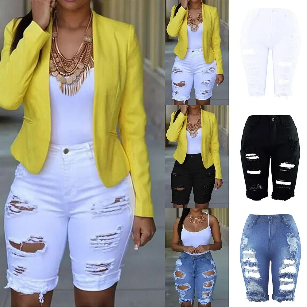 Top Trends: Women Denim Shorts Summer Destroyed Hole Jeans Fashion Casual Pants Short For Woman Pantalones Cortos Ripped Femme Ropa Mujer Shoppable Styles