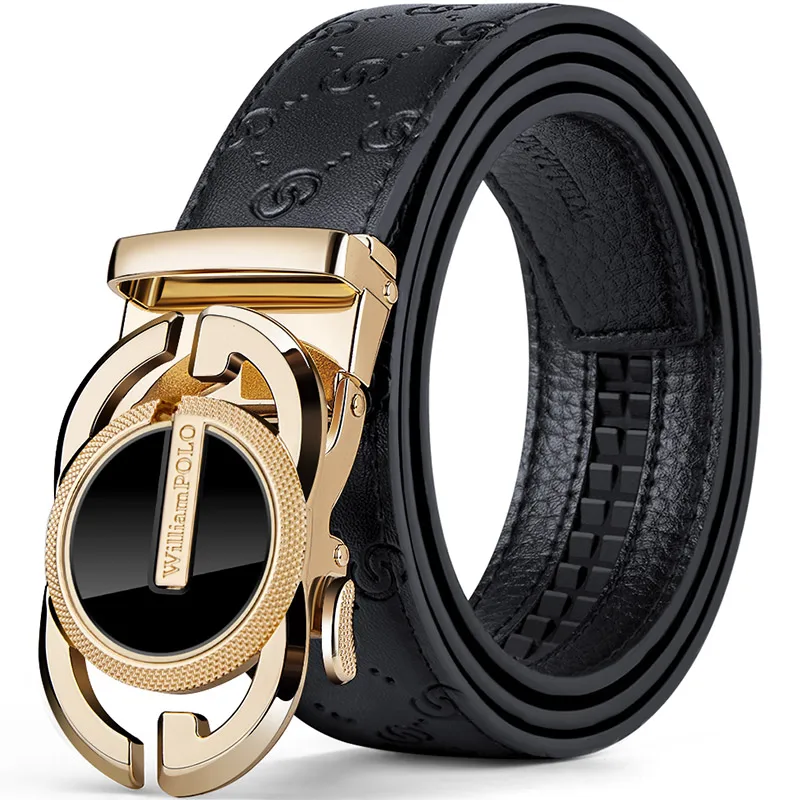 Top Trends: Men's Automatic Buckle Fashion Belt High-end Business Belt Personalized Jeans Belt Shoppable Styles - Image 6