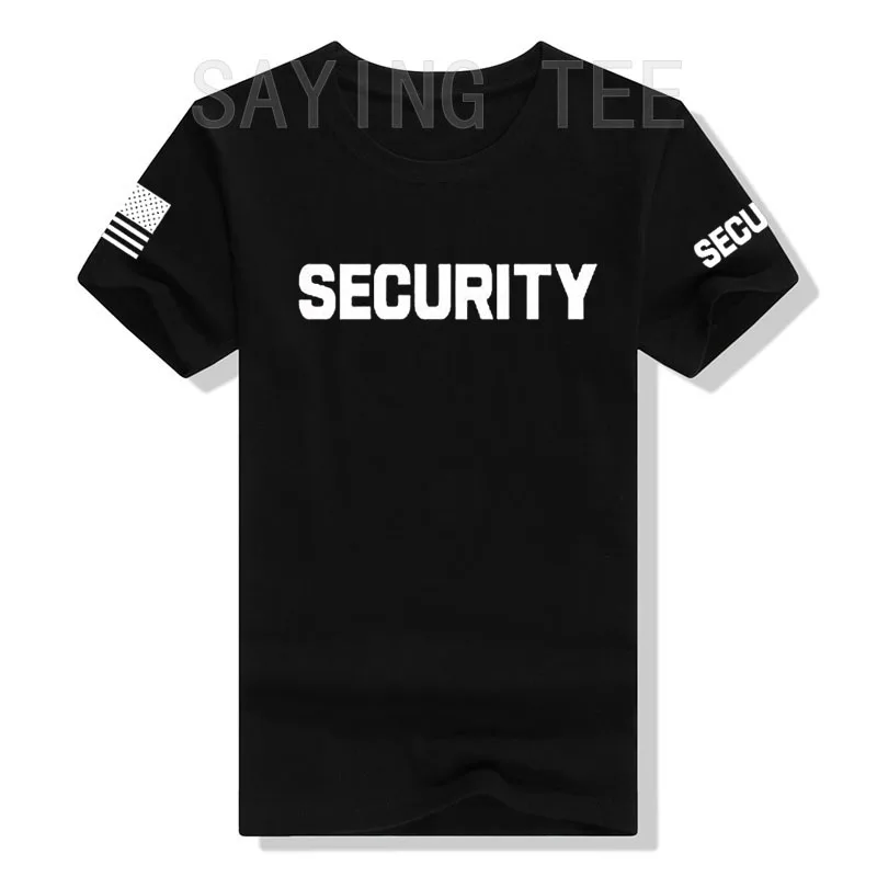 Top Trends: Security Event Safety Guard Staff American USA Flag On Arm Unisex T-Shirt Career Apparel Sayings Letter Print Graphic Tee Tops Shoppable Styles