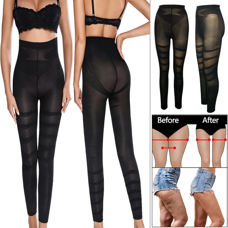 Top Trends: Anti Cellulite Compression Leggings Leg Slimming Body Shaper High Waist Tummy Control Panties Thigh Sculpting Slimmer Shapewear Shoppable Styles