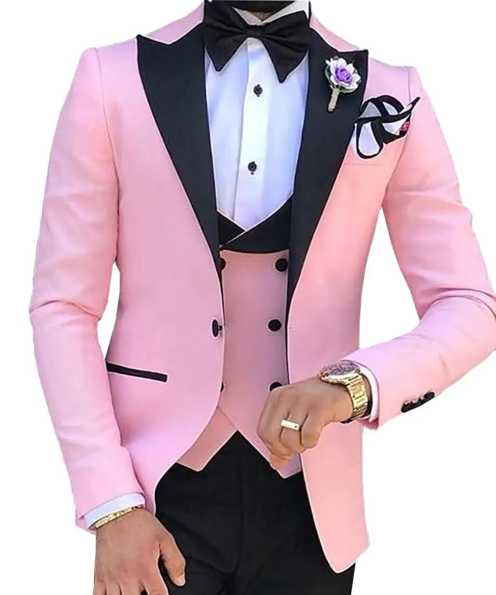 Top Trends: 2023 Men 3 Pieces Suits For Men Custom Made Groom Groomsmen Tuxedos Wedding Men Suit Terno Masculino(Jacket+ Pant+ Vest) Shoppable Styles