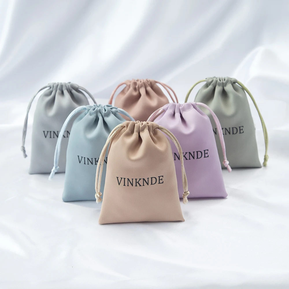 Top Trends: 100pcs Personalized Logo Brand Drawstring Gift Wedding Favor Candy Bags 7X9cm Jewelry Packaging Pouches Silk Satin Cosmetic Bag Shoppable Styles