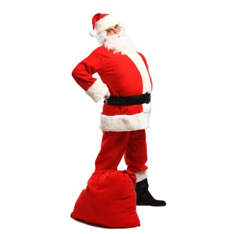 Top Trends: Christmas Santa Claus Cosplay Costume Red Velet Xmas New Year Men Deluxe Classic Adults Christmas Disguise Carnival Party Suits Shoppable Styles