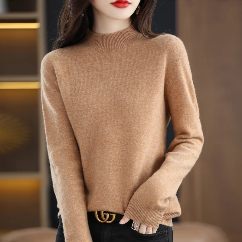 Top Trends: Cashmere Sweater Female 100% Merino Wool Winter Women Knitted Femme Pullover Top Winter Warm Women's 2023 New Shoppable Styles