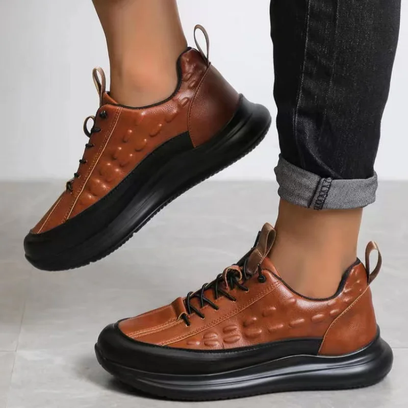 Top Trends: 2023 Men Vulcanized Shoes Fashion Luxury Crocodile Print Casual Sneakers Comfort Sports Platform Male Footwear Tenis Masculino Shoppable Styles