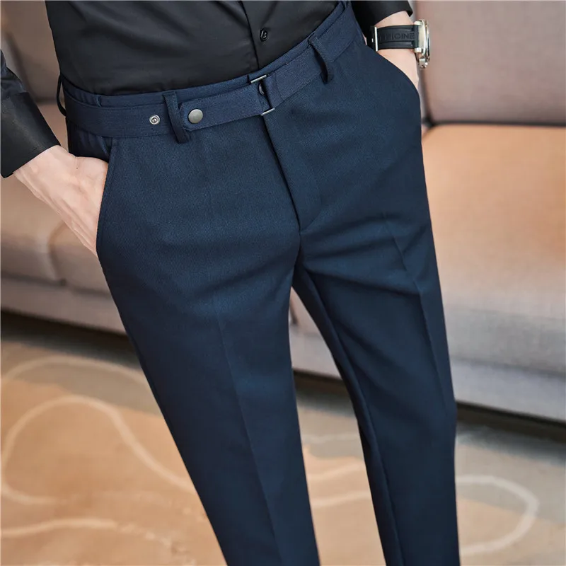 Top Trends: 2023 Brand Clothing Men Spring High Quality Leisure Suit Trousers / Male Slim Fit All Match Formal Wear Office Trousers Straight Shoppable Styles