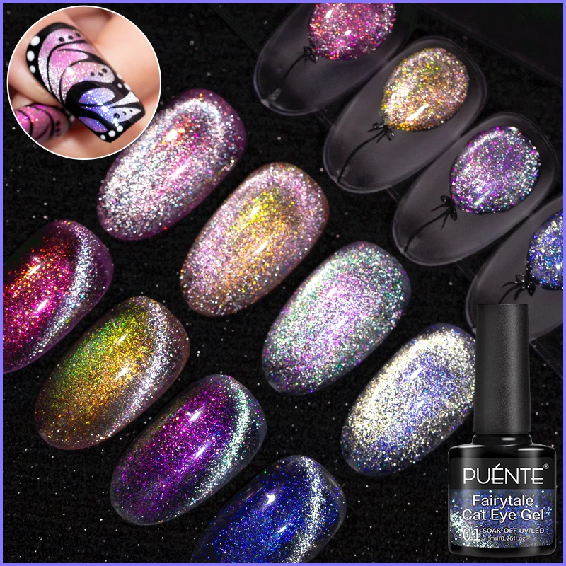 Top Trends: 7.5ML Fairytale Cat Magnetic Gel Nail Polish Semi-Permanent Sparking Aurora Glitter Nail Gel Manicure Soak Off UV Nail Varnish Shoppable Styles