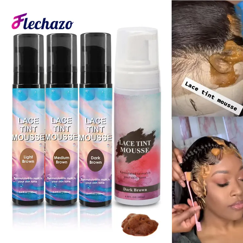 Top Trends: Lace Tint Melting Hair Mousse 100 / 200Ml Lace Tint Mousse For Women Lace Wigs Toupees Hairpiece Light Medium Dark Brown Lace Tint Shoppable Styles