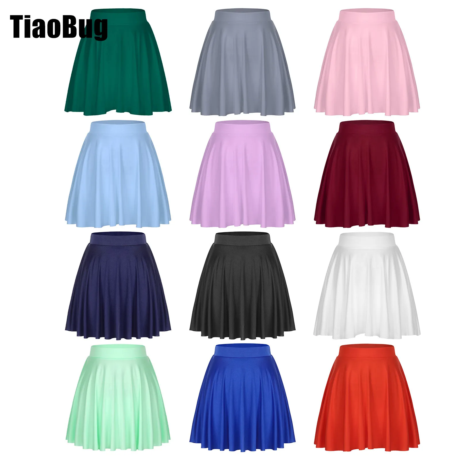 Top Trends: Womens Solid Color Ruffle Skirt Casual Elastic Waistband Flared Skirts Loungewear Homewear Sportwear Shoppable Styles