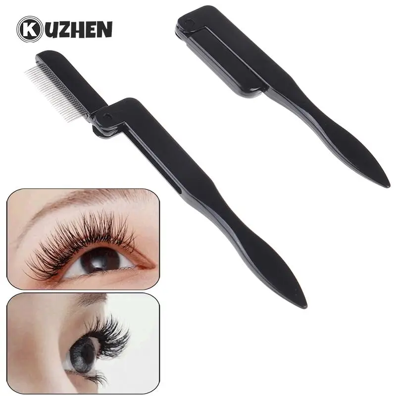 Top Trends: 1PC Foldable Eyelash Curler Beauty Makeup Lash Separator Metal Eyelash Brush Comb Mascara Curl Beauty Makeup Cosmetic Tool Shoppable Styles