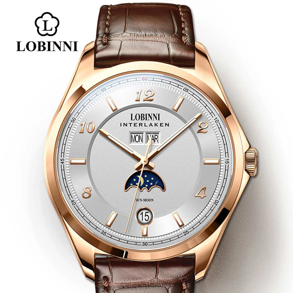 Top Trends: Lobinni Switzerland Luxury Brand Men Watch Clock Top Seagull Male Mechanical Watches Fashion Relogio Masculino For Luminous Shoppable Styles