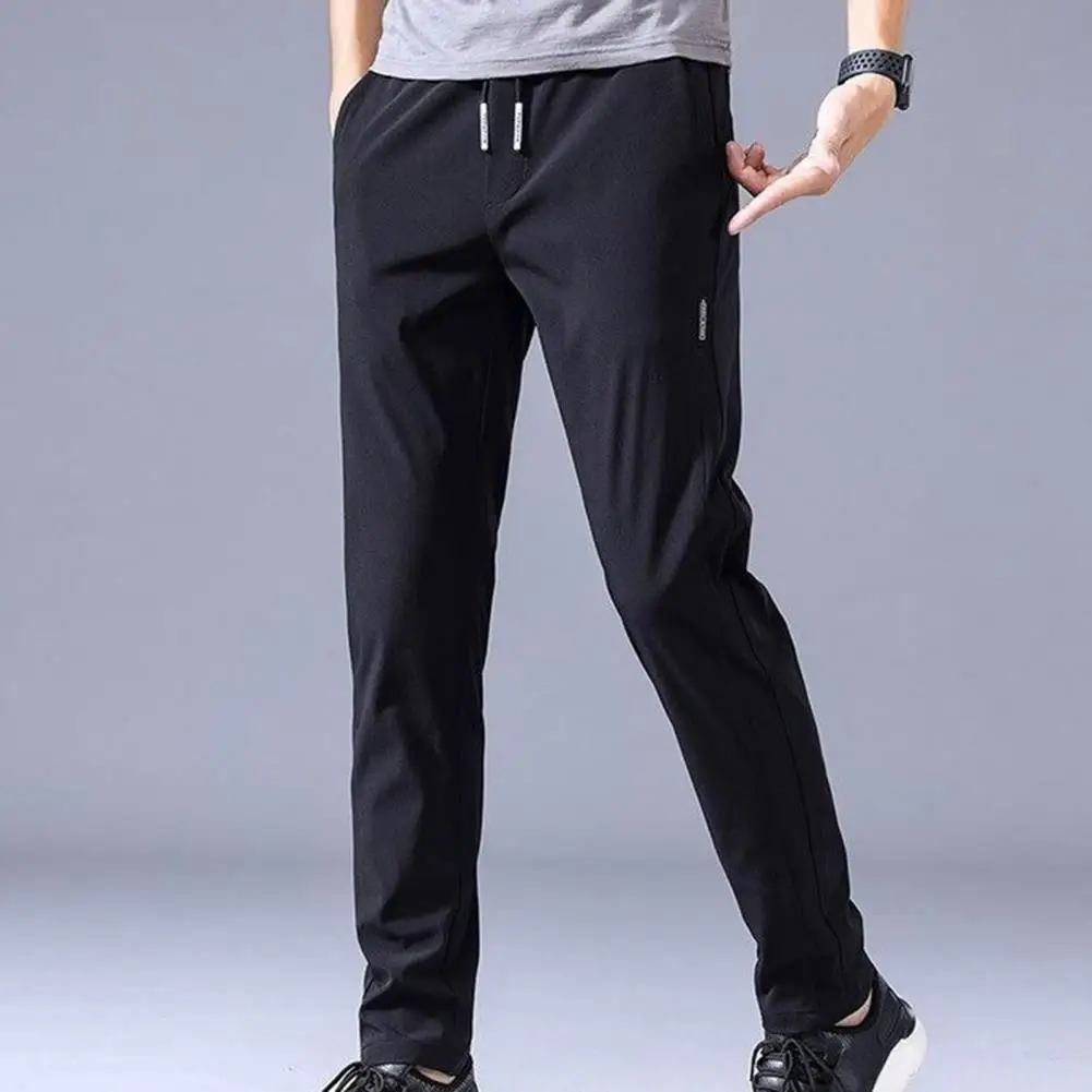 Top Trends: Spring Summer Men Pants Elastic Waist Trendy Korean Style Casual Drawstring Pants Men Straight-leg Trouser For Street Wear Shoppable Styles