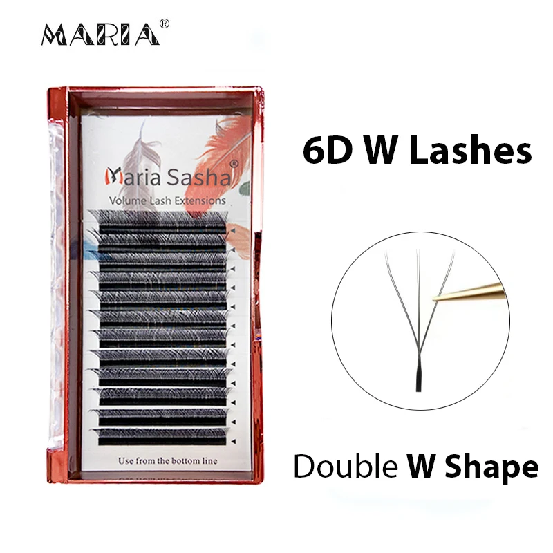 Top Trends: MARIA Double 3D W Eyelash Extensions 6D Shaped Private Label Wholesale Bundles Supplies Clusters Easy Fan Volume Lashes Y Makeup Shoppable Styles