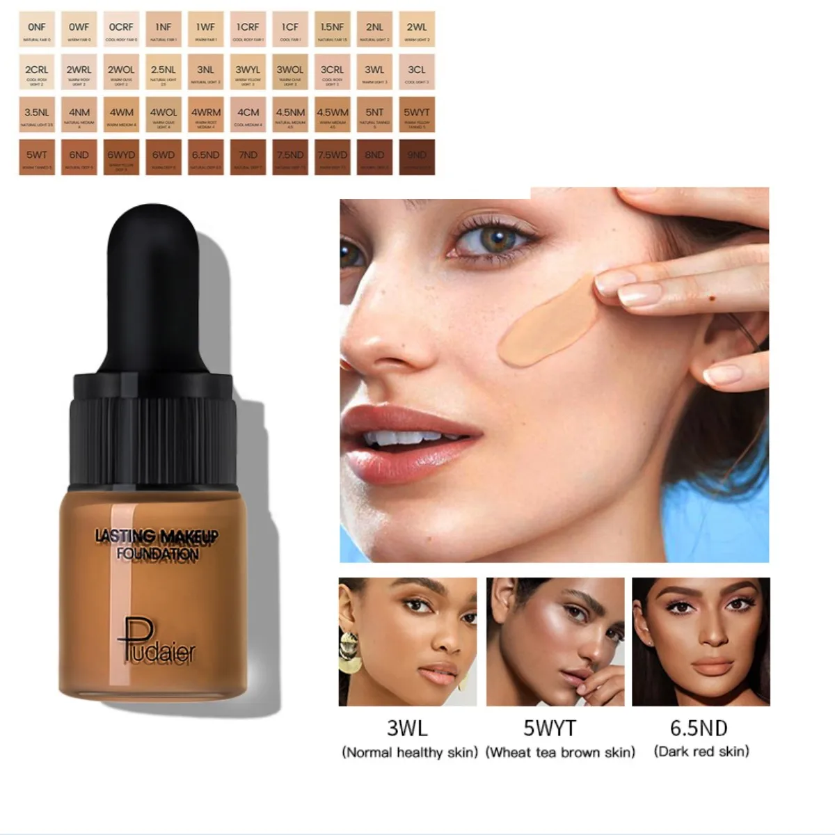 Top Trends: Multi Color Liquid Foundation Base Matte Oil Control Concealer Full Coverage Freckle Acne Foundation Multifunction Face Makeup Shoppable Styles