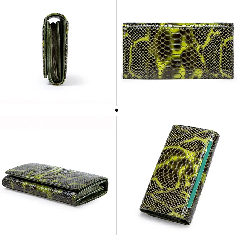 Top Trends: Female Coin Purse Genuine Leather Long Women Wallet Serpentine Design Phone Purses For Ladies Cardholder Clutch Money Bag Shoppable Styles - Image 2