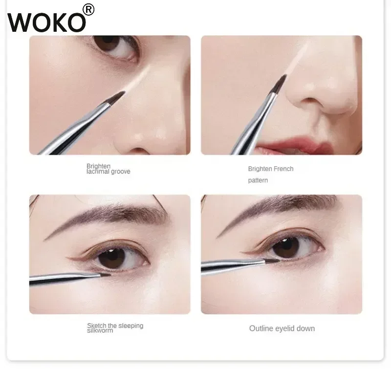 Top Trends: Upgrade Blade Eyeliner Brush Ultra Thin Fine Angle Flat Eyebrow Brush Under The Eyes Place Makeup Brush Precise Detail Brushes Shoppable Styles - Image 4