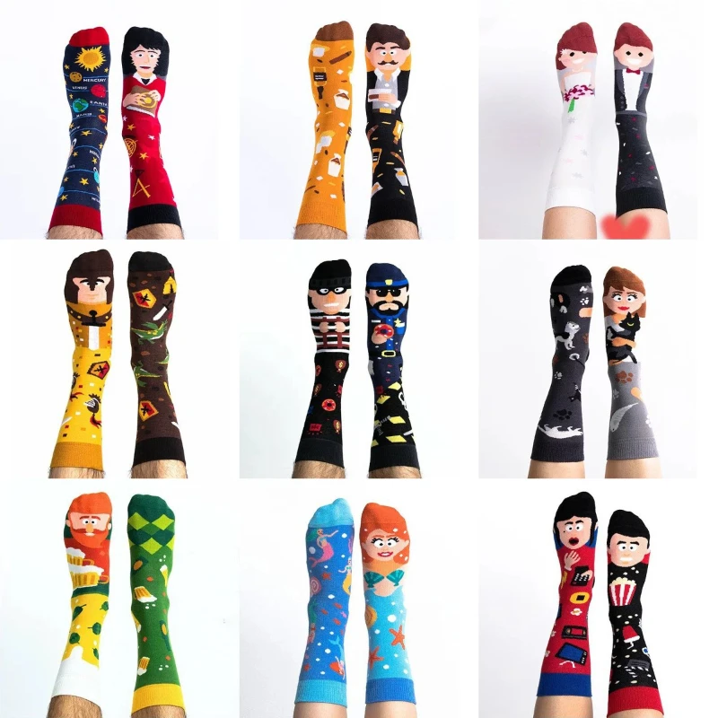 Top Trends: New Mandarin Duck Socks Asymmetric AB Socks Jacquard Fashion Sports Cotton Socks Shoppable Styles