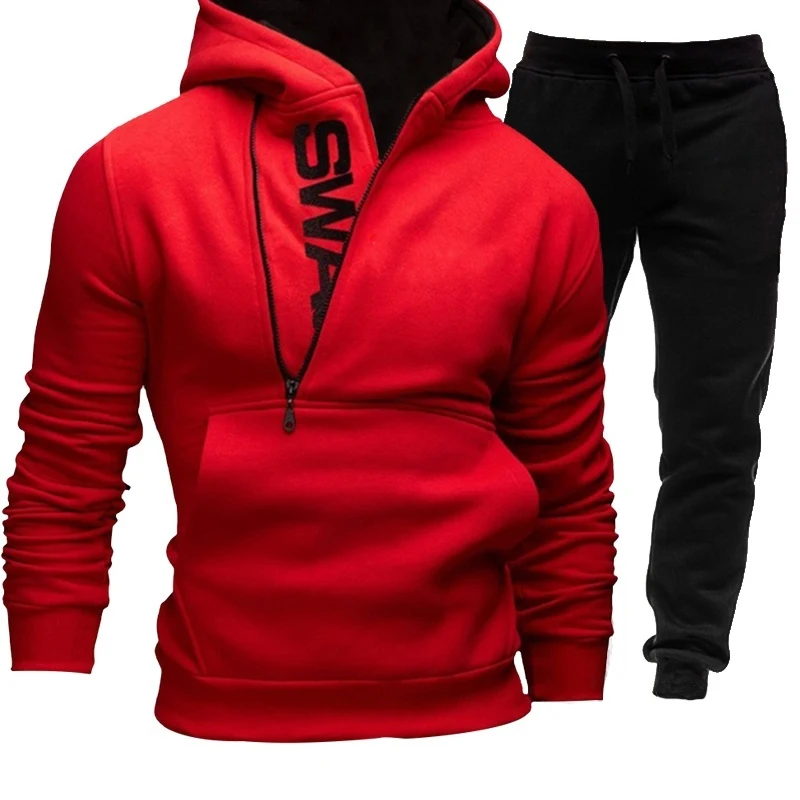 Top Trends: New Fashion Letter Printed Mens Tracksuit Zipper Hoodie Suits Two Pieces Set Jogging Suit Sports Wear Shoppable Styles