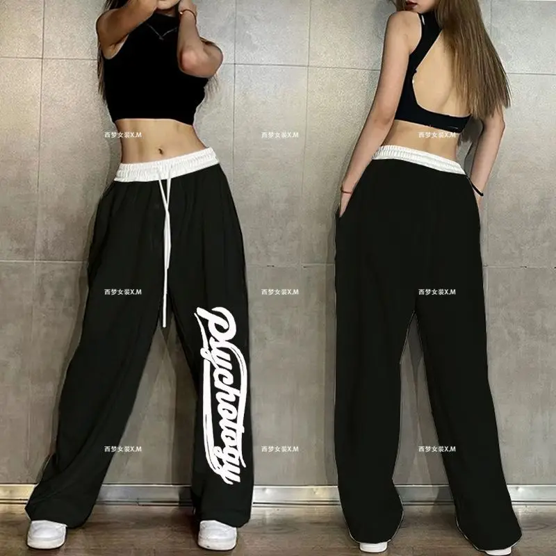 Top Trends: Hip Hop Women Casual Dance Sweatpants Spring Autumn Streetwear Fashion Elastic High Waist Loose Cotton Jogging Sports Trousers Shoppable Styles