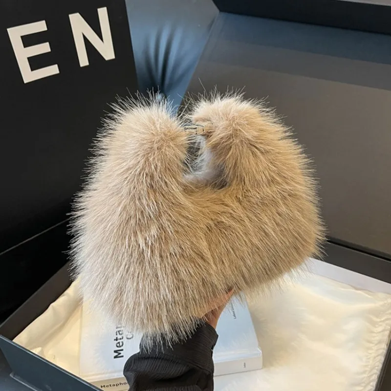 Top Trends: Winter Plush Bag Long Fur Handbag Women&#039;s Crossbody Bag Fashion Trend Shoulder Bag Large Capacity Fluffy Bag Purses And Handbags Shoppable Styles