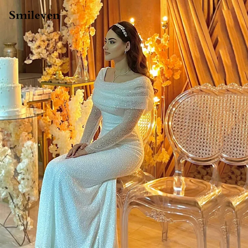 Top Trends: Smileven Shiny Glitter Mermaid Wedding Dress Off The Shoulder Bride Dresses Wedding Gown Vestido De Novia 2023 Shoppable Styles