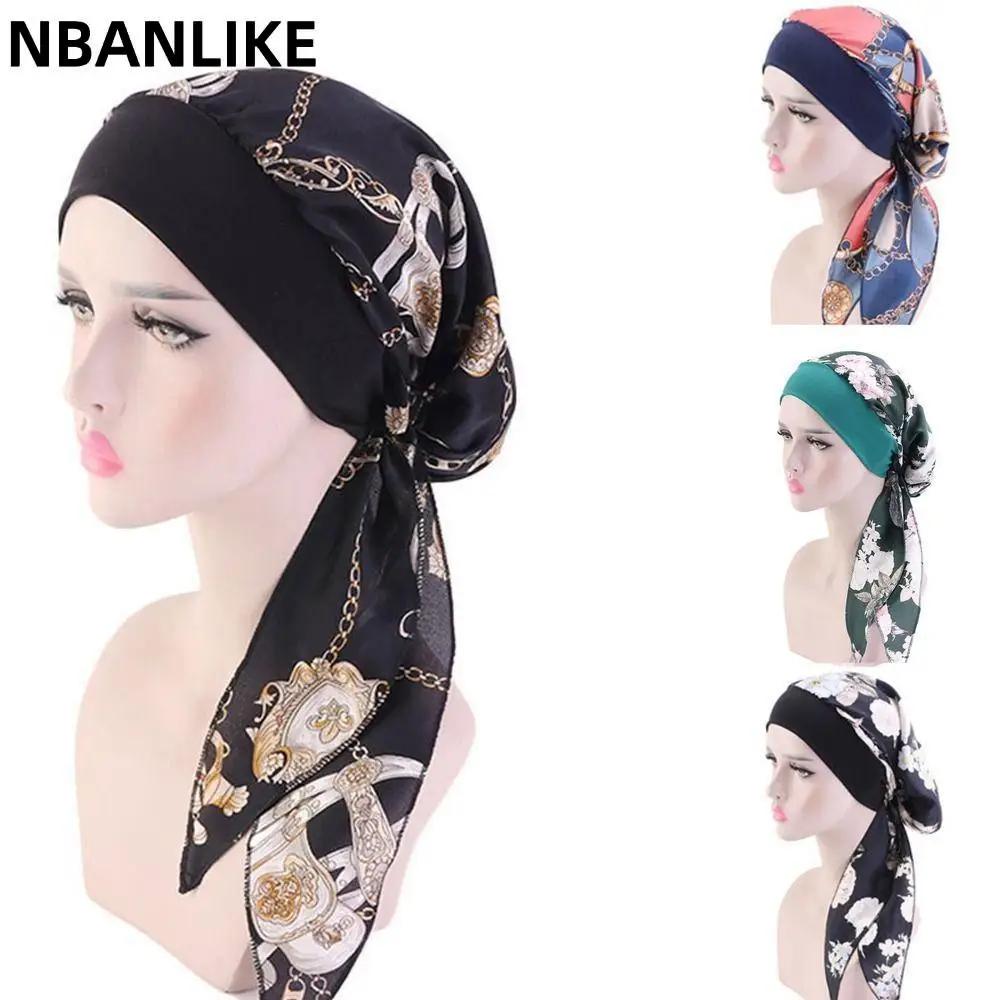 Top Trends: For Women Satin Silk Sleep Cap Hijab Scarf Headband Women Hat Turban Cap Silky Bonnet Head Scarf Elastic Hair Band Shoppable Styles