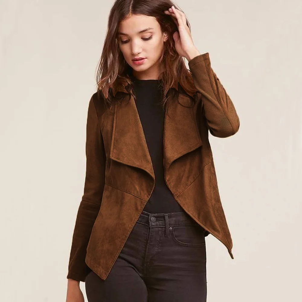 Top Trends: Women Clothing 2023 New Arrivals Women's Blazer Suede No Buttons Korean Popular Clothes Blazers For Womens Outerwears Woman Coat Shoppable Styles