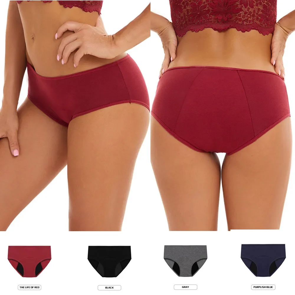 Top Trends: Cotton Low Waist Panties Leak Proof Menstrual Panties Women Period Underwear Sexy Pants Physiological Underwear Plus Size Briefs Shoppable Styles