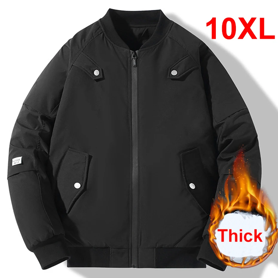 Top Trends: Thick Baseball Jacket Men Winter Parkas Bomber Jackets Plus Size 10XL Fashion Casual Parkas Male Windbreak Coat Big Size 10XL Shoppable Styles