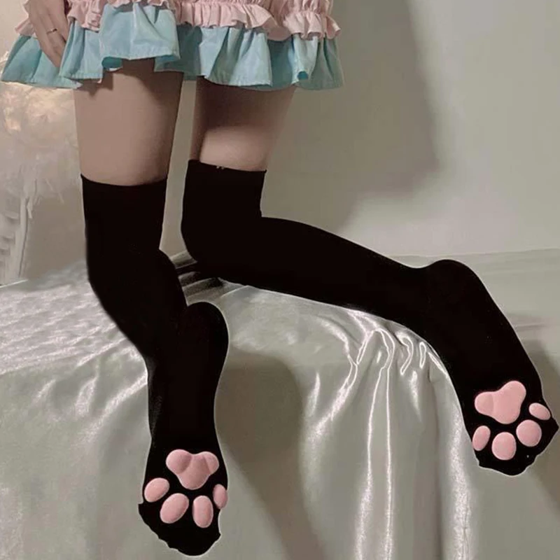 Top Trends: 3D Claw Socks Stockings Casual Cotton Thigh High Over Knee Sexy Socks Girls Womens Female Cute Cat Paw Cosplay Hairband Gloves Shoppable Styles