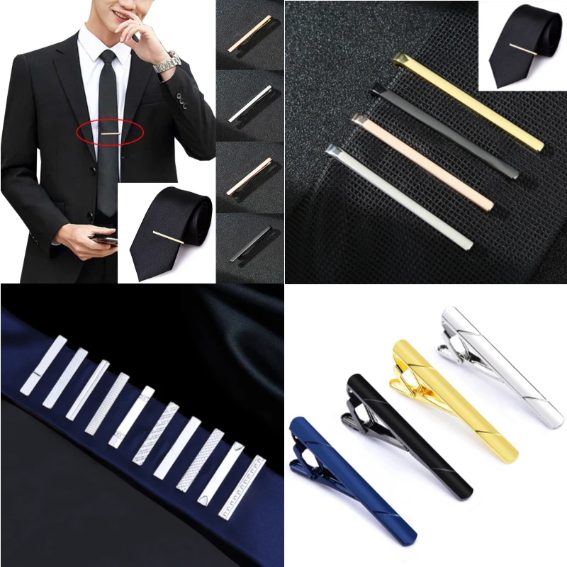 Top Trends: Metal Tie Clips Men&#039;s Necktie Dress Shirts Tie Pin For Wedding Ceremony Bar Gold Tie Clasp Man Business Necktie Accessories Shoppable Styles