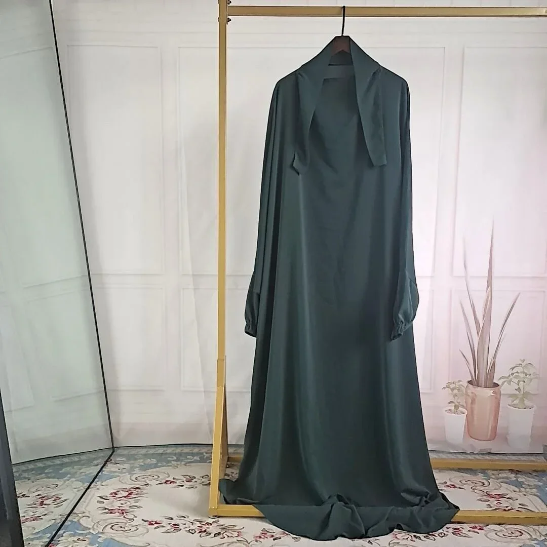 Top Trends: Ramadan Eid Hooded Abaya Women Prayer Garment Muslim Jilbab Loose Long Dress Abayas Dubai Turkey Islamic Clothes Djellaba Femme Shoppable Styles - Image 5