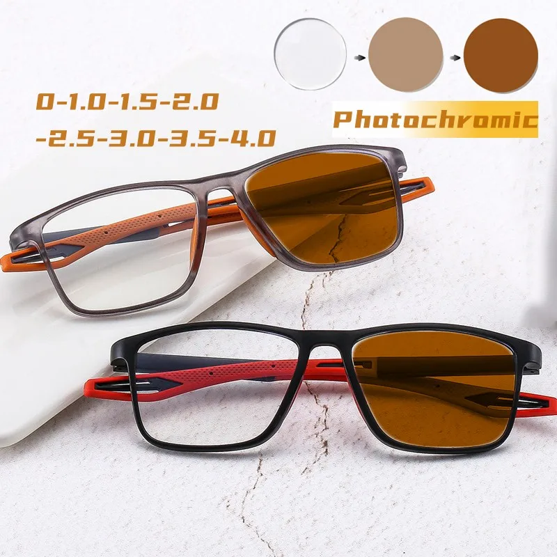 Top Trends: TR90 Frame Photochromic Glasses Men Women Lightweight Flexible Myopia Eyewear Unisex Vintage Trendy Short Sighted Eyeglasses Shoppable Styles