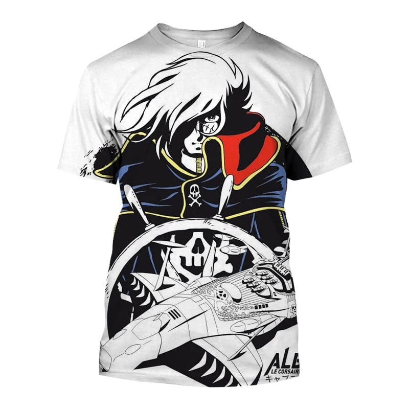 Top Trends: Space Pirate Captain Harlock Albator T-Shirts Anime 3D Print Streetwear Men Women Casual Fashion Oversize T Shirt Kids Tees Tops Shoppable Styles