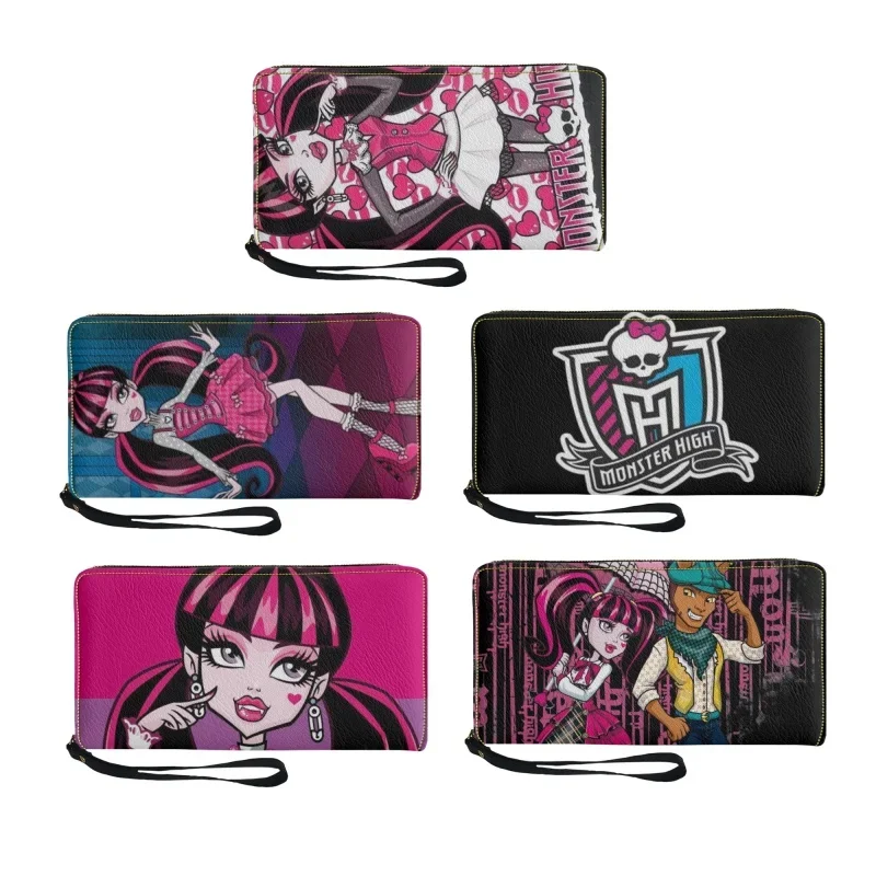 Top Trends: Monster High Anime Painting 3D Printing Leather Wallets Female Ladies Credit Card Holders Zipper Clutch Coin Purse Hand Bag Shoppable Styles